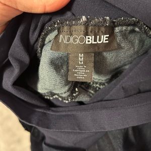 2 medium maternity jeans, motherhood maternity indigo blue.